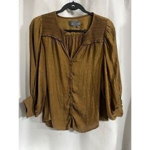 Anthropologie Brown Blouse